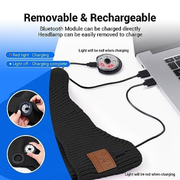 Bluetooth Beanie with Light and Wireless Speakers