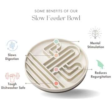 Cactus Slow Feeder Dog Bowls for Large Medium Small Breeds Silicone Non Slip Puzzle Bowl Puppy Essen...