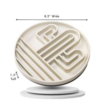 Cactus Slow Feeder Dog Bowls for Large Medium Small Breeds Silicone Non Slip Puzzle Bowl Puppy Essentials