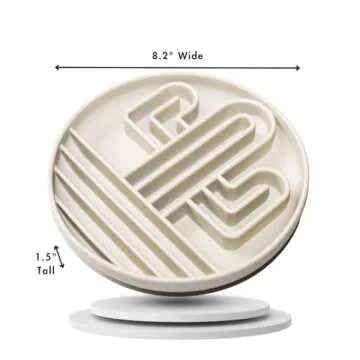 Cactus Slow Feeder Dog Bowls for Large Medium Small Breeds Silicone Non Slip Puzzle Bowl Puppy Essentials