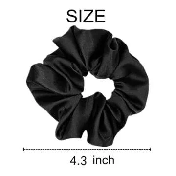 Elegant 6 Pcs Silk Scrunchies for Effortless Hairstyles
