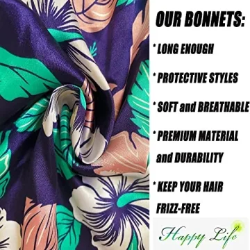 Buy 2 Pcs Silk Bonnet for Women Satin Soft Cap