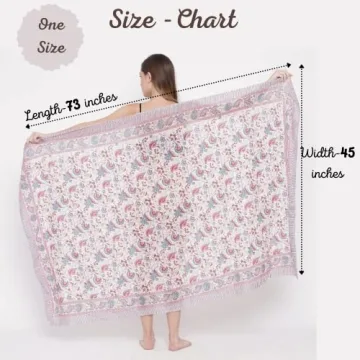 Parihan Cotton Block Print Beach Sarong Cover Ups for Women