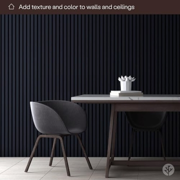 Acoustic Wood Wall Panels in Slatted Matte Blue