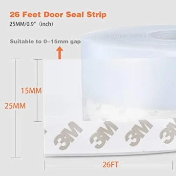 MIKOSI 26 Feet Silicone Seal Strip for Draft Prevention