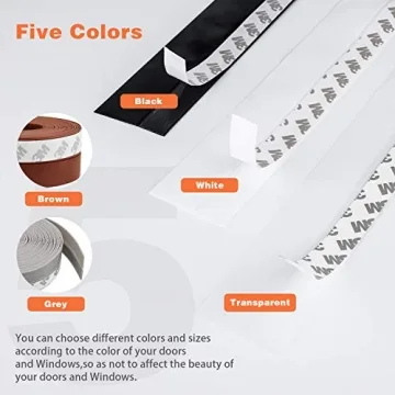 MIKOSI 26 Feet Silicone Seal Strip for Draft Prevention