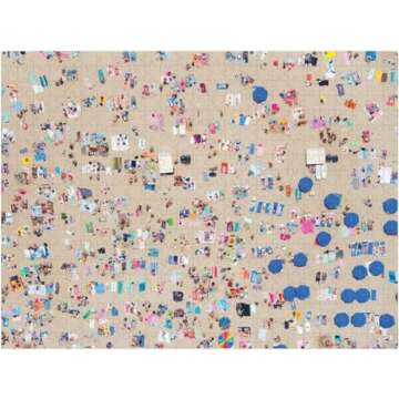 Galison Gray Malin 2-Sided Jigsaw Puzzle, The Beach, 500 Pieces - 24” x 18”, Double-Sided Puzzle with Vibrant Artwork, Perfect for Family Fun, Multicolor (0735357242)