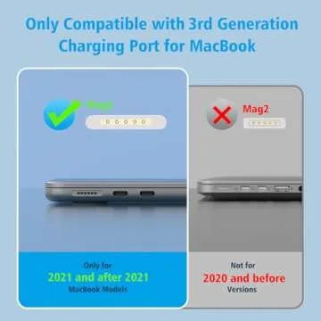 Charger for MacBook Air 13 15 inch M2 M3 2024 2023 2022 2021 MacBook Pro 14 inch M1 M2 M3 M4, 70W USB C Power Adapter, 6.6FT USB C to 3 Braided Cable, Powerful Connect, Super Durable, Original Quality