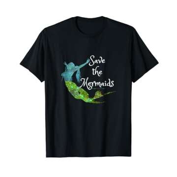 Save the Mermaids tee shirt | Mermaid tail t shirt costume