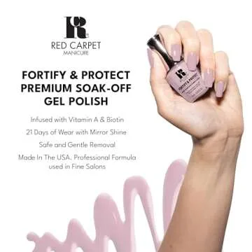 RC Red Carpet Manicure Fortify & Protect - Complete Gel Nail System with LED Light for 21-Day Long-Lasting, Chip-Free Nails, Professional and Easy Application (Fortify & Protect Pro Kit)