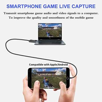 LiNKFOR HDMI Capture Card HDMI to USB 2.0 Video Capture Card 1080P HD Recorder Game Video Live Streaming Support HD Video 1080P High Definition Acquisition Live Broadcasting for Windows Mac OS