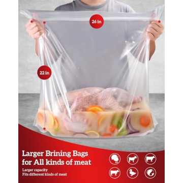 Turkey Brining Bags - 4 Pack BPA Free & Durable