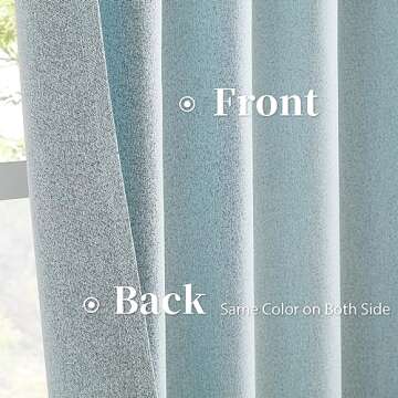 KEQIAOSUOCAI 108 Inch Extra Long Blackout Curtains
