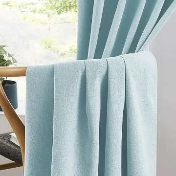 KEQIAOSUOCAI 108 Inch Extra Long Blackout Curtains