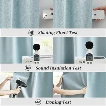 KEQIAOSUOCAI 108 Inch Extra Long Blackout Curtains