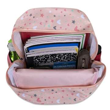 Trail maker 17” Kids Character School Backpacks Plush for Girls with Side Pockets, Padded Straps (...