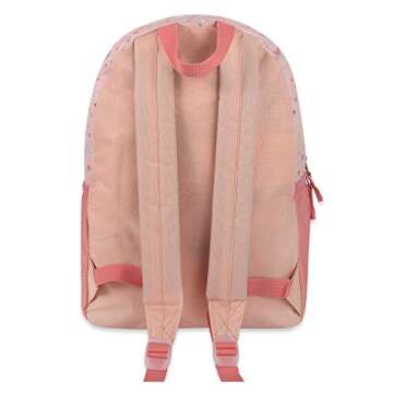 Trail maker 17” Kids Character School Backpacks Plush for Girls with Side Pockets, Padded Straps (Plush Starry Hearts)