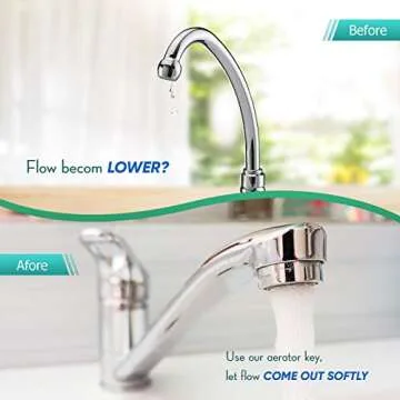 Mudder 5 Pieces Faucet Aerator Key Blue Removal Wrench Tool with 5 Sizes M16.5, 18.5, 21.5, 22.5, 24 Recessed Aerator Key Sink Wrenches for Cache Faucet