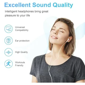 USB-C Headphones Wired for iPhone 15 & Galaxy Devices