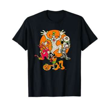 Disney 100 Mickey Donald Goofy & Pluto Halloween Costumes T-Shirt