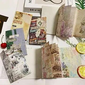 300 Sheets Vintage Scrapbooking Materials Supplies Scrapbook Paper Decorative Ephemera for Junk Journals Bullet Aesthetic Planners Retro Scrapbook Supplies Picture Frames Craft Kit