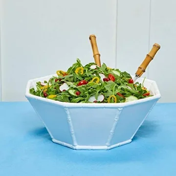 Two's Company Hampton Faux Bamboo Serving Bowl