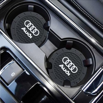 Car Cup Holder Coaster for Audi S3 A3 RS3 A4 A5 A6 A7 Recessed Silicone Non-Slip Drink Cupholder Coaster Car Interior Accessories 2.76 Inch 2 Pieces