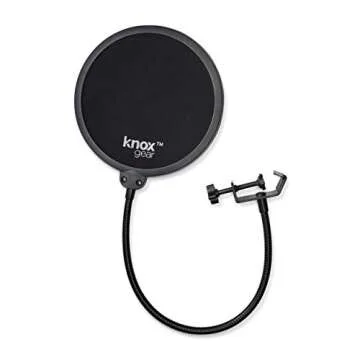 Audio-Technica ATR2100X-USB USB/ XLR Microphone Bundle with Knox Gear Boom Arm, Shock Mount, and Pop Filter (4 Items)