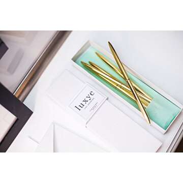 Luxurious Gold Pen Set of 6 in Elegant Gift Box