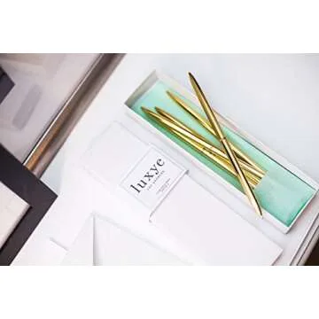 Luxurious Gold Pen Set of 6 in Elegant Gift Box