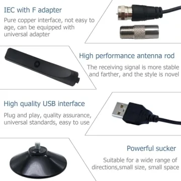 450+ Miles HD Digital TV Antenna - Amplified 4K/8K