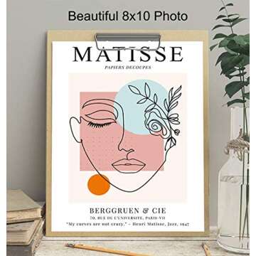 Matisse Wall Art - Unique 8x10 Minimalist Print