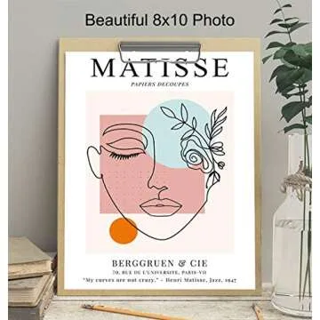 Matisse Wall Art - Unique 8x10 Minimalist Print