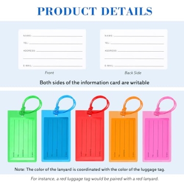 Vibrant PVC Luggage Tags for Easy Travel Identification