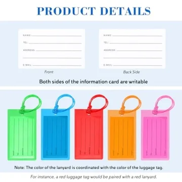 Vibrant PVC Luggage Tags for Easy Travel Identification