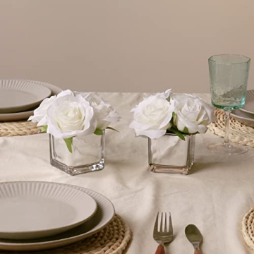 Elegant Nisoger Faux Flowers with Vase for Home Decor