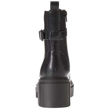 The Drop Women's Koi Lace Up Platform Combat Boots Black, 8.5