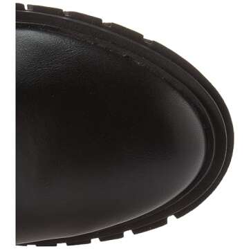 The Drop Women's Koi Lace Up Platform Combat Boots Black, 8.5