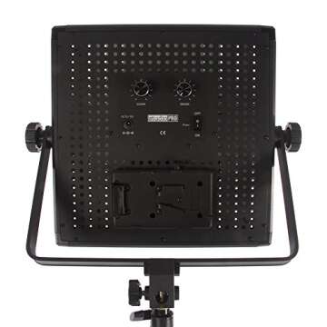 Fovitec StudioPRO - 2x Bi Color 600 LED Panel Bundle w/ Barndoors, Stands, & Carrying Case - [Continuous][Adjustable Lighting][V-Lock Compatible]