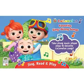 CoComelon Favorite Sing-Along Songs - Deluxe Music Player Toy and Board Book Set, Ages 1-5
