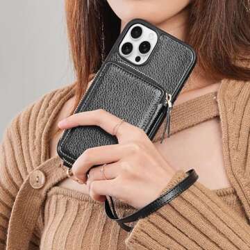 ZVE Wallet Case for iPhone 14 Pro Max with RFID Blocking