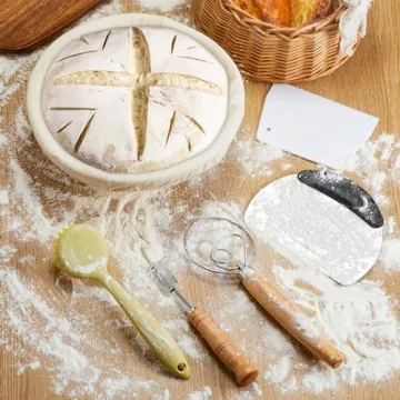 Dimpola 9 Inch Handmade Banneton Bread Proofing Kit