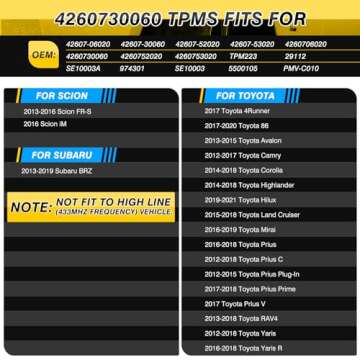 ACLONG TPMS Tire Pressure Sensor fit for Toyota Camry Prius Corolla RAV4 Highlander Avalon Yaris Hil...