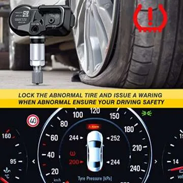 ACLONG TPMS Tire Pressure Sensor fit for Toyota Camry Prius Corolla RAV4 Highlander Avalon Yaris Hilux Land Cruiser, 315MHz Tire Pressure Monitoring System Replacement 4260706020 4260730060 -Set of 4