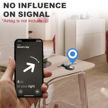 Woyinger Leather AirTag Keychain Holder - Stylish Protection