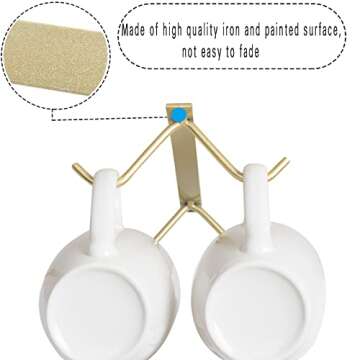 Stylish Cabinet Hook Mug Holder for Kitchen Organization