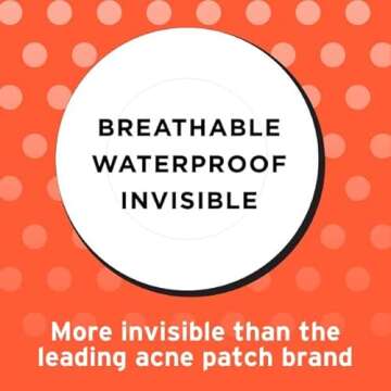 No B.S. (No Bad Stuff) Healing Acne Patches with Hydrocolloid, Waterproof, Invisible Pimple Patches,...