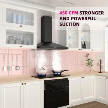 FIREGAS 30" Wall Mount Range Hood with 450 CFM