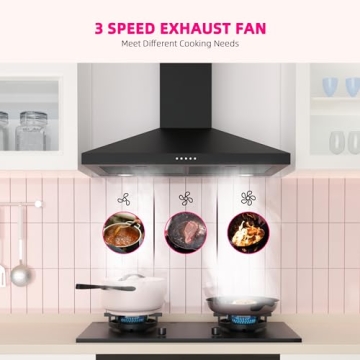 FIREGAS 30" Wall Mount Range Hood with 450 CFM