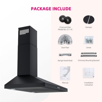 FIREGAS 30" Wall Mount Range Hood with 450 CFM